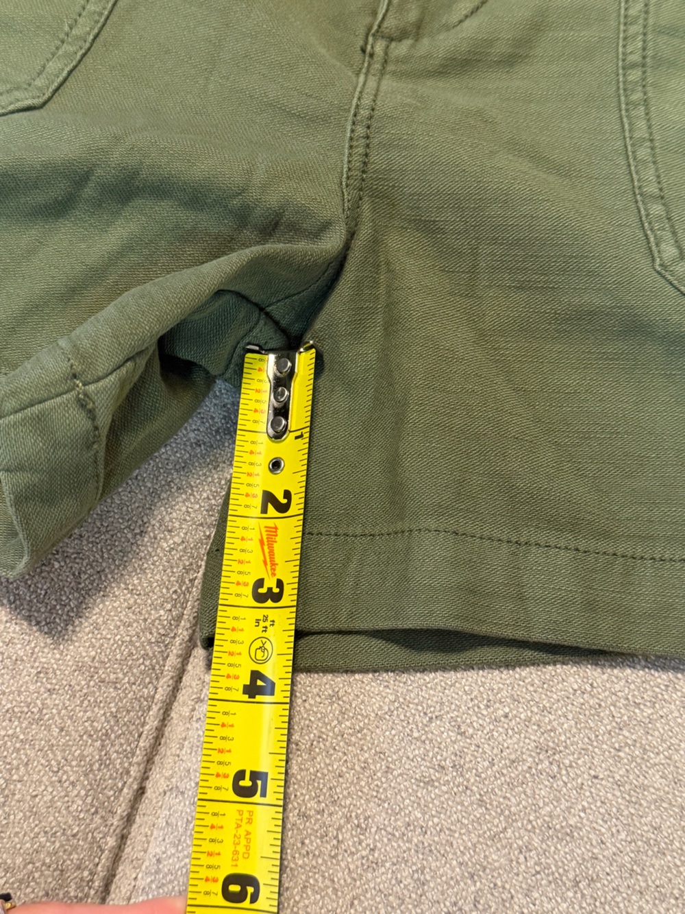 Faherty Olive High-Waist Utility Shorts - Picture 8 of 9
